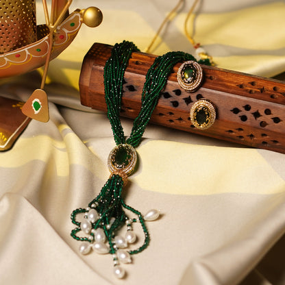 Shahi Panna Necklace Set